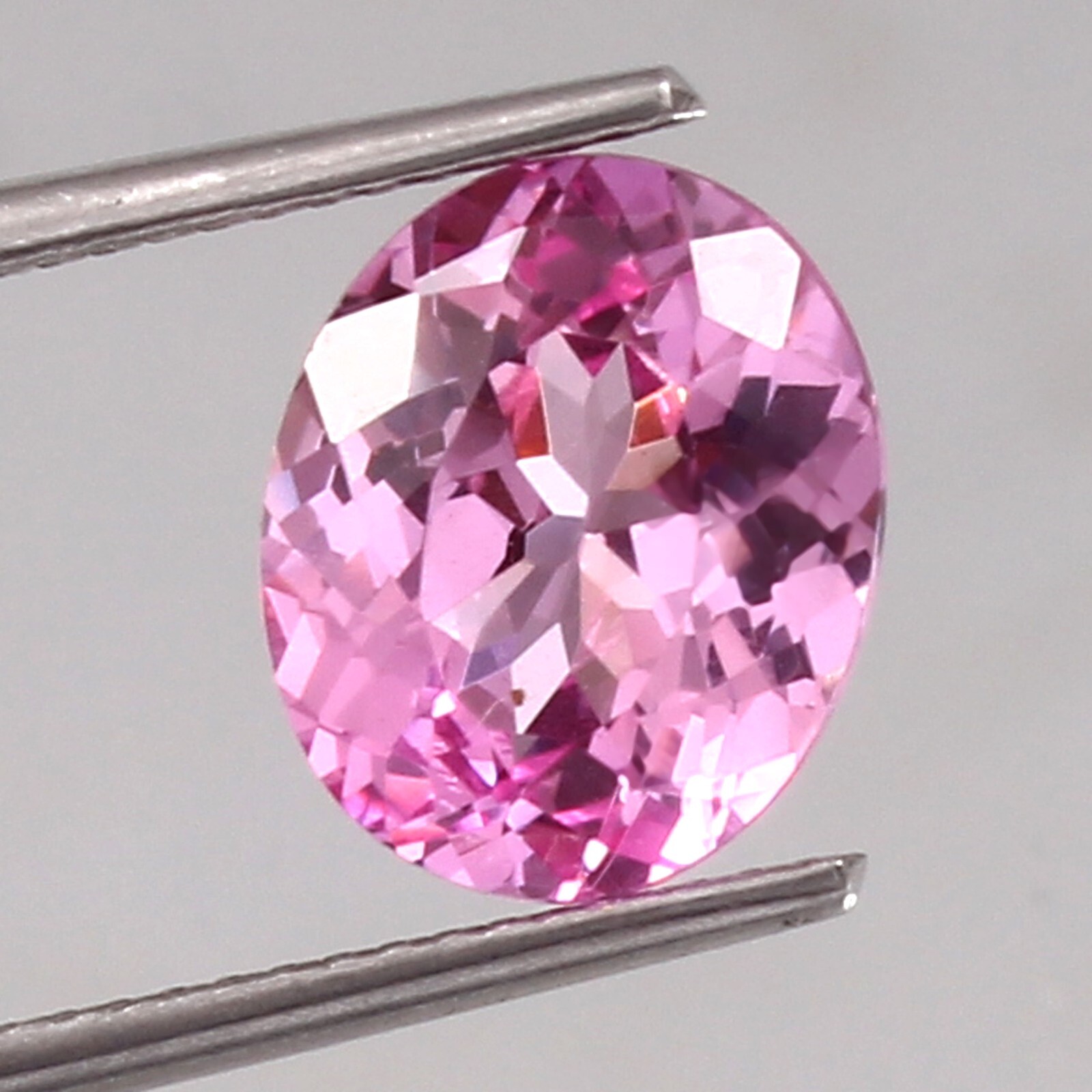AAA Natural Bi Color Ceylon Pink Sapphire Loose Oval Gemstone Cut 4.00 Ct