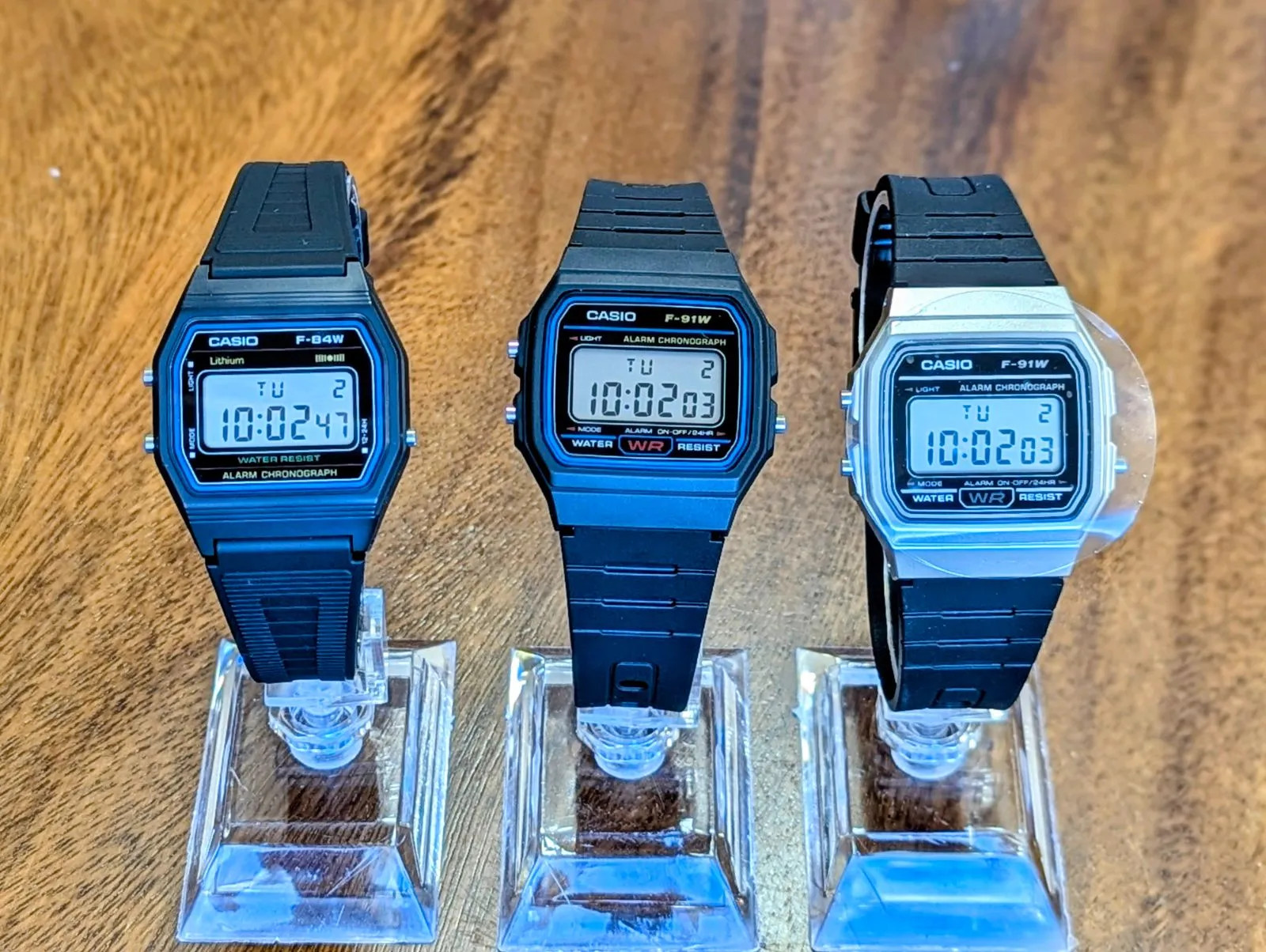 Brand new, authentic Casio F-84W (F-84W-1QJH), the predecessor to the F91W. A re