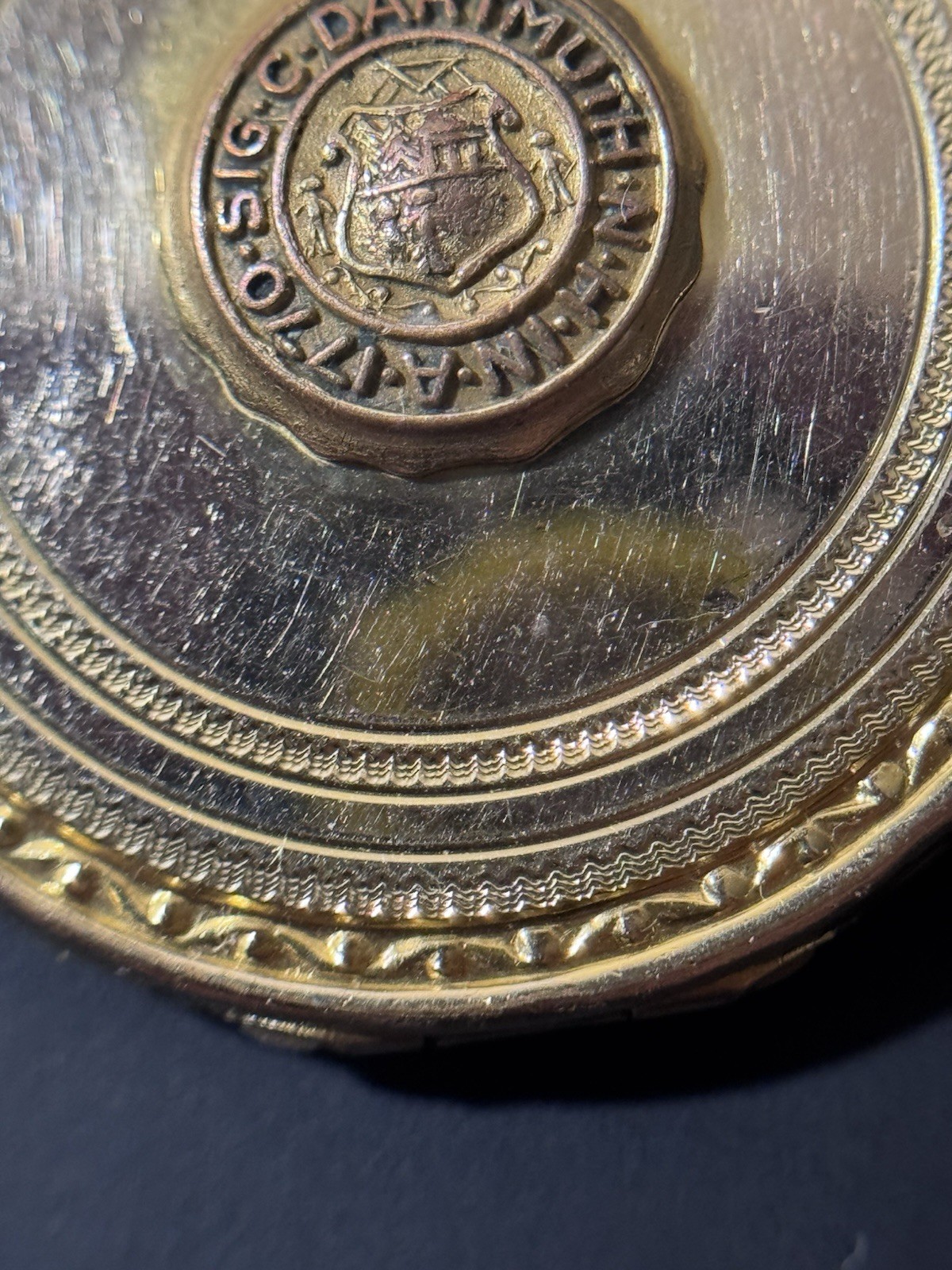 Vintage Hayward 12K Gold Filled Dartmouth College Locket Pendant