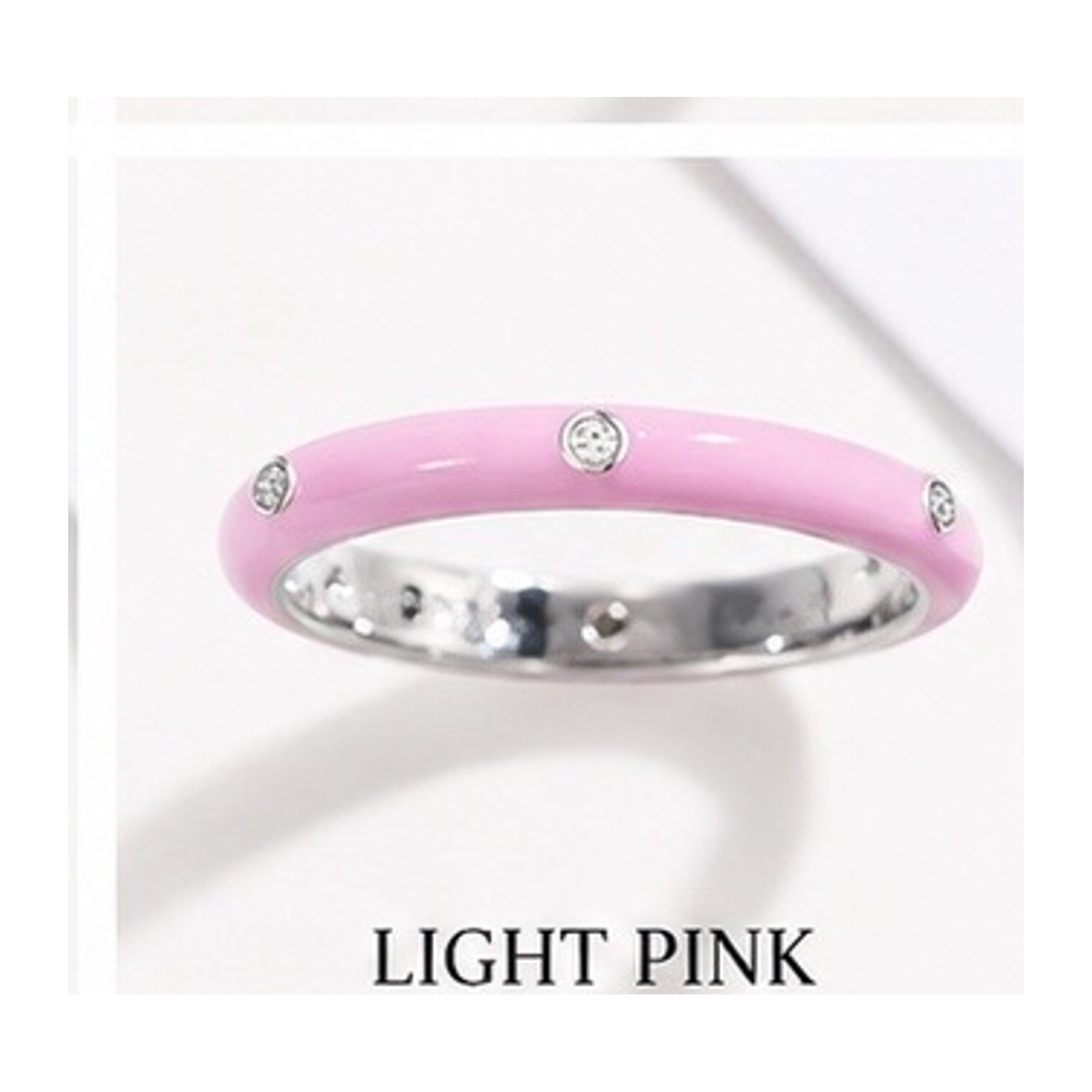 Stackable Enamel Ring with Stone Colorful Womens Fashion Ring Teens Gift Color