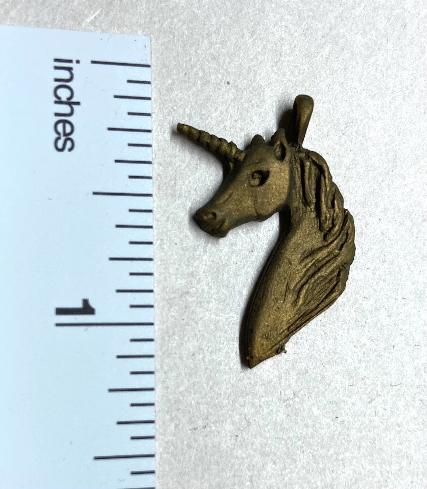 8 pcs. Raw Brass Stamping Finding-Small Unicorn Head charm shape