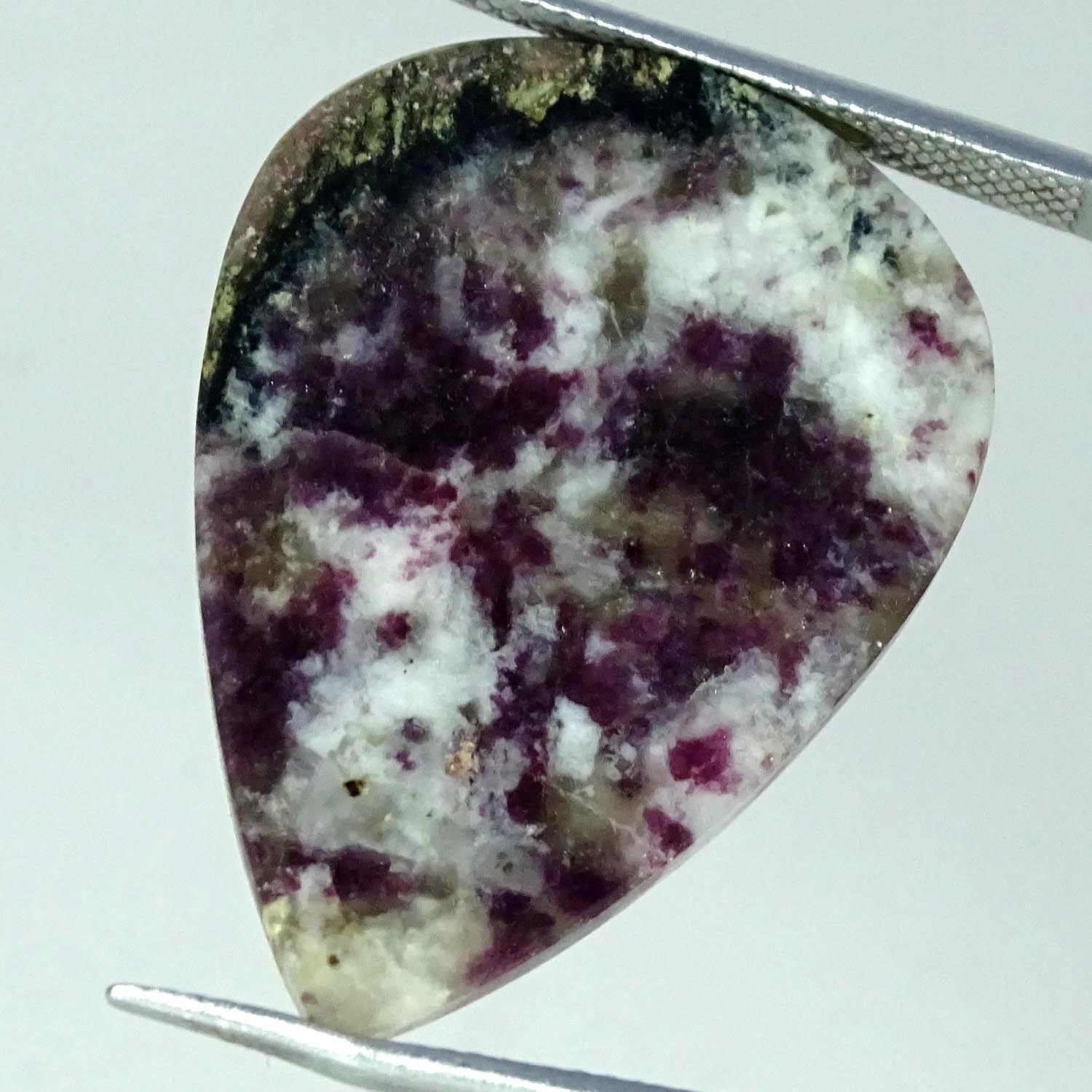 23.10Cts. 100% Natural Ruby Quartz Pear Cabochon Gemstone 22X31X4MM