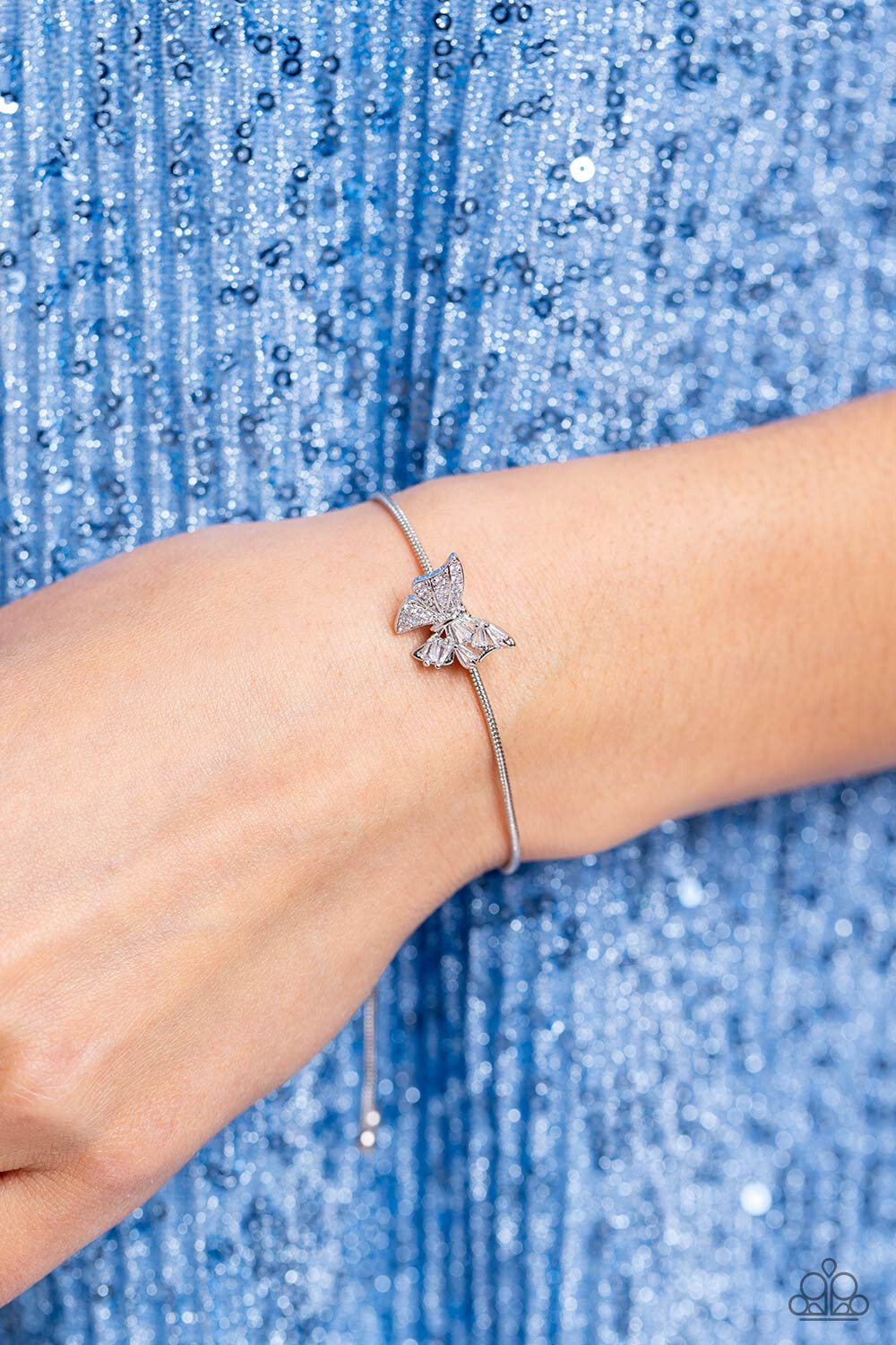 Paparazzi ~ Adjustable Allure White🦋Butterfly🦋Bracelet ~🦋NEW RELEASE 2023🦋