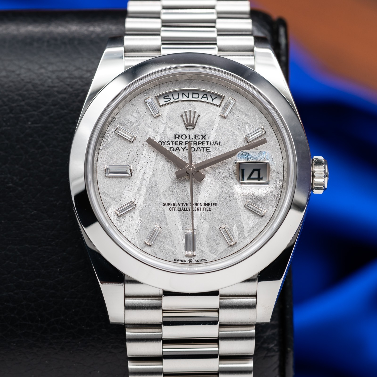 ROLEX Day-Date 40 Platinum President Meteorite Dial 228206
