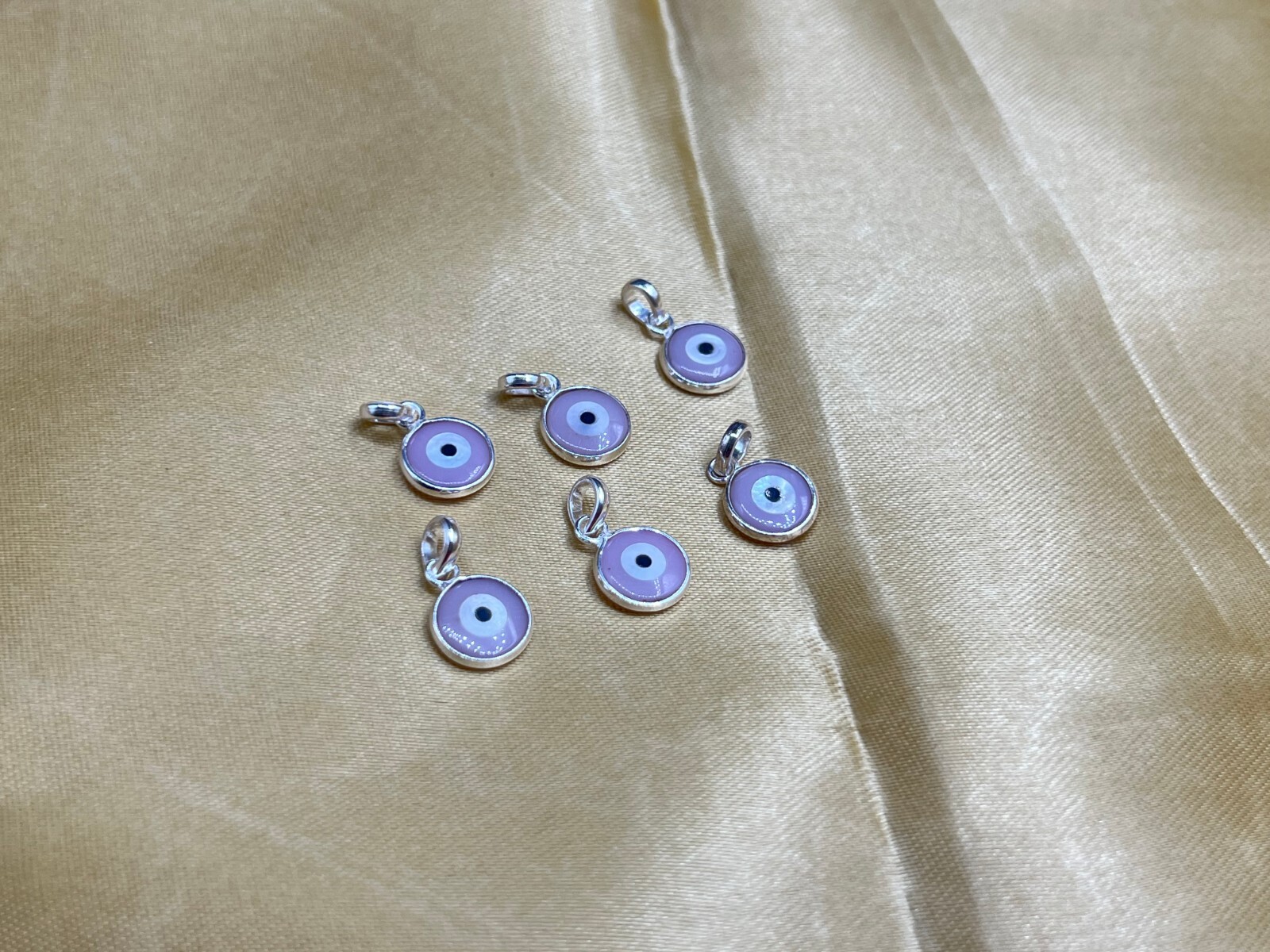 1,5,10 Pcs Bulk 925 Silver Blue Evil Eye Mati Najjar Raksha Kwacha Pendant