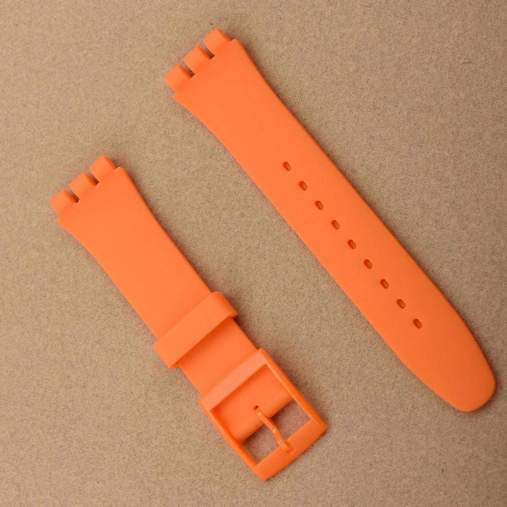 Silicone Watch Strap 17mm 19mm 20mm Sport Rubber Band Men Women for Swatch