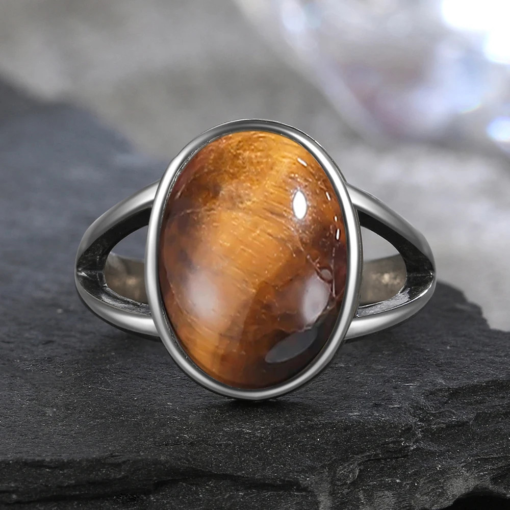Moonstone Ring Sterling Silver Oval Tension Mount Vintage Wedding Women Jewelry