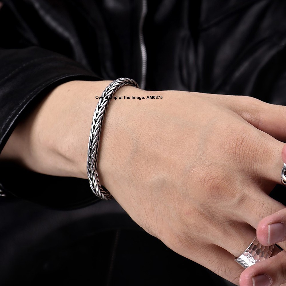 Real S925 Sterling Silver Bracelet 6mm Wheat Link Chain Women Men 7.1-8.7inch