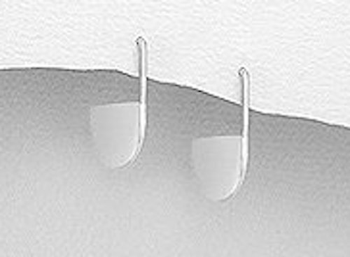Solid Sterling Silver Dangle Earrings 18mm Long 2.7g Artsy Modern