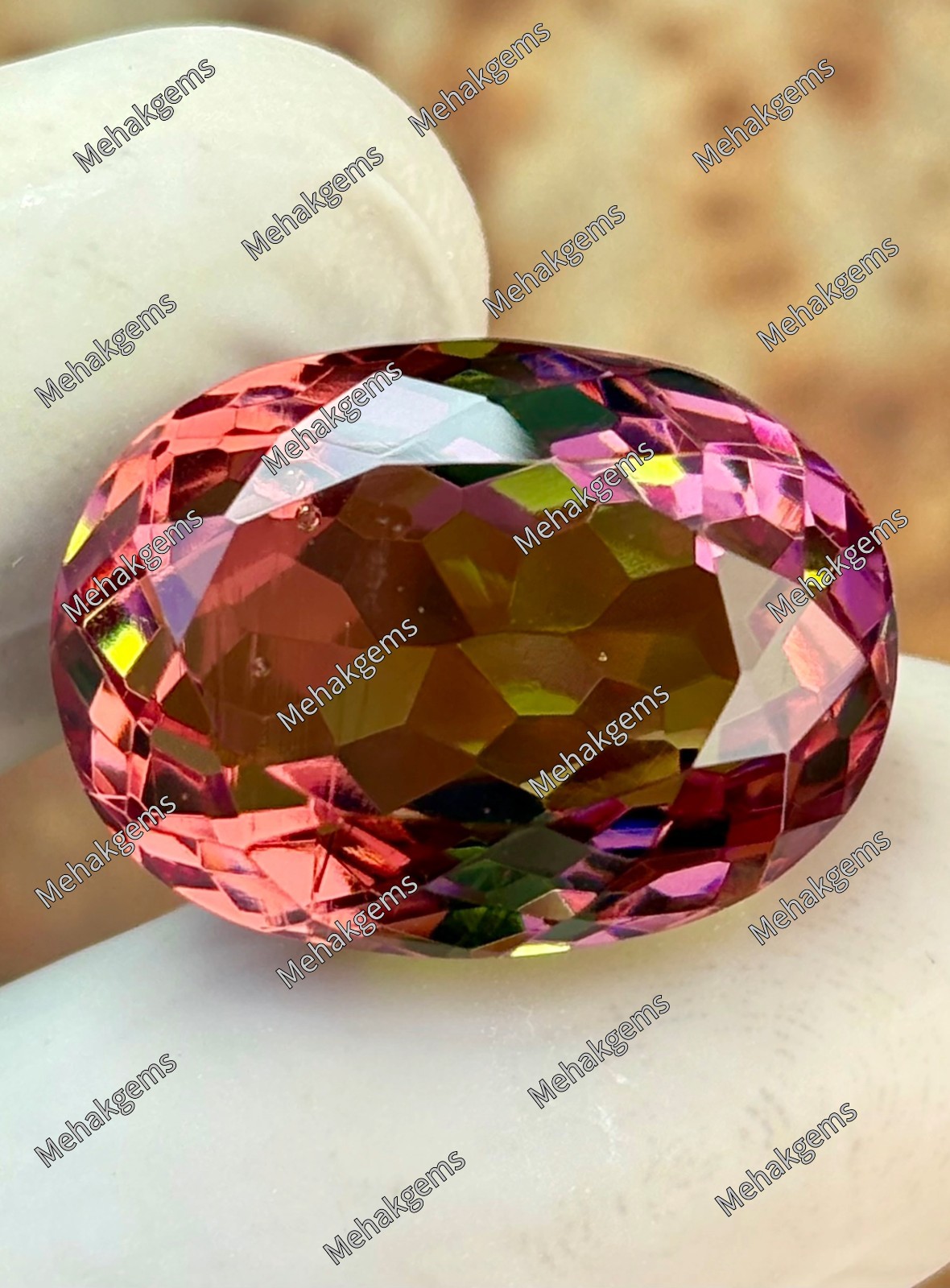 32 Ct Color Changing Zultanite Oval Gemstone, Large Rare Diaspore, Multicolor