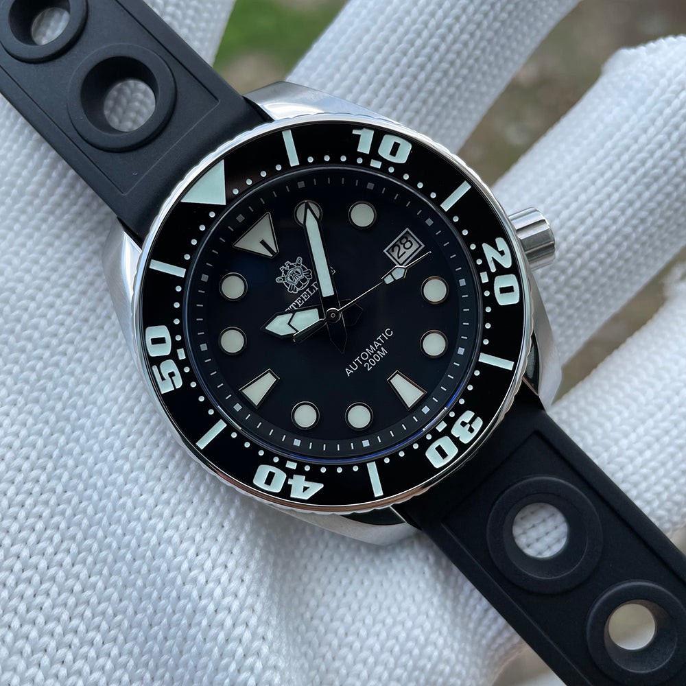 STEELDIVE SD1971 Mens 90mm 200M Automatic Dive Watch NH35 Sapphire Steel