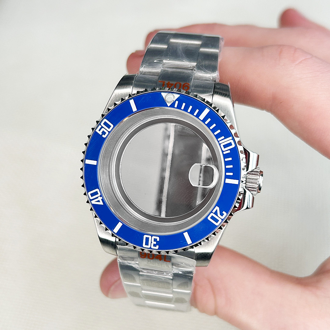 40mm Brushed 20ATM Watch Case Sub GMT Bezel Mod For Nh35 Nh36 Nh34 Movement