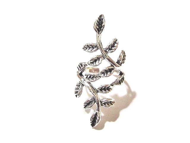 Sterling Silver New Climber Ear Cuff Earrings Leaves Leaf Textured