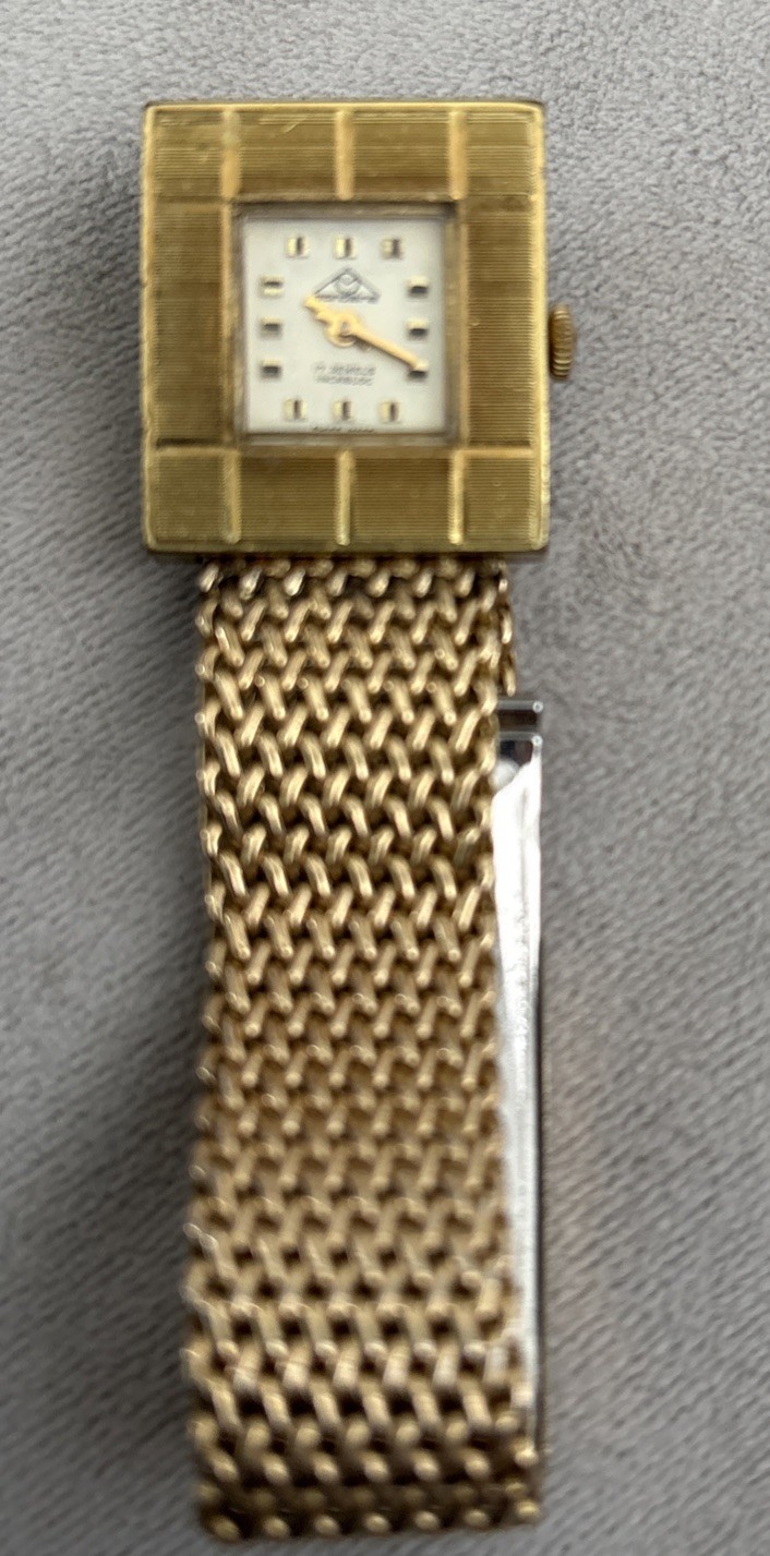 Vtg Mondaine 17 Jewels Incabloc Rectangular Women’s Watch Running