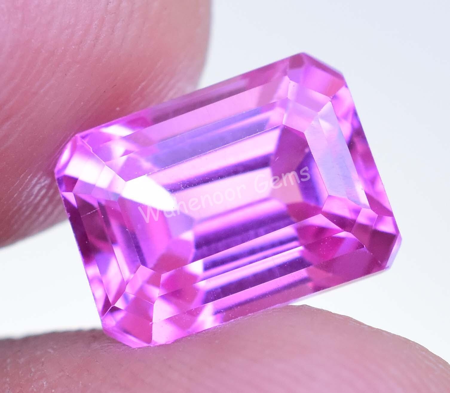 6.20 Ct Natural Pink Sapphire Emerald Flawless Certified Loose Gemstone