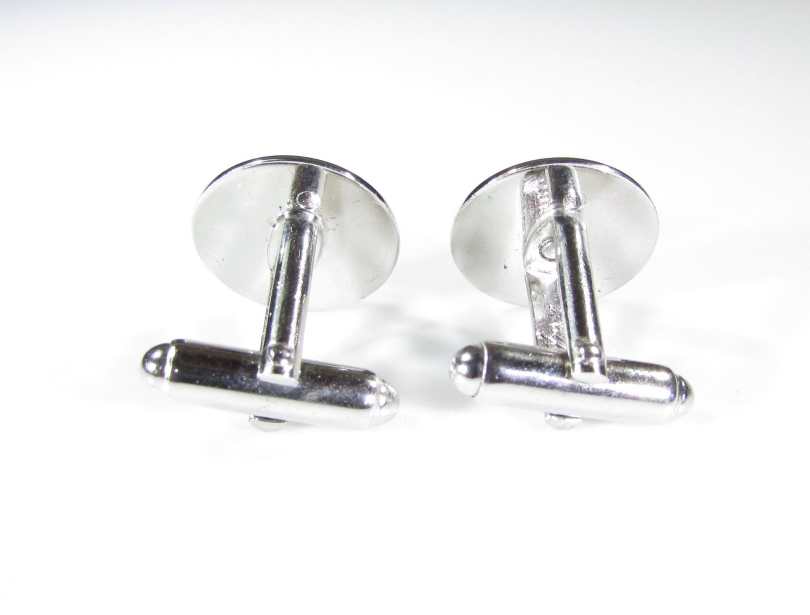 Vtg Anson Mixing Valve Cufflinks MCM Chrome Red Blue Leonard Novelty Shower Knob