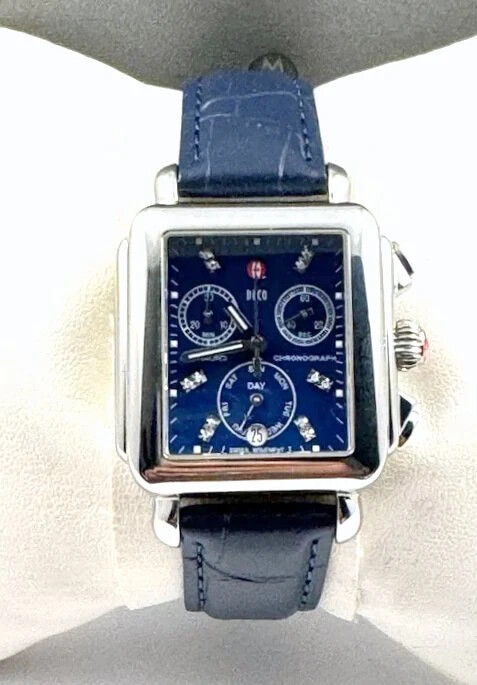 Women’s Diamond Michele Chronograph Deco Watch in Exc Cond.