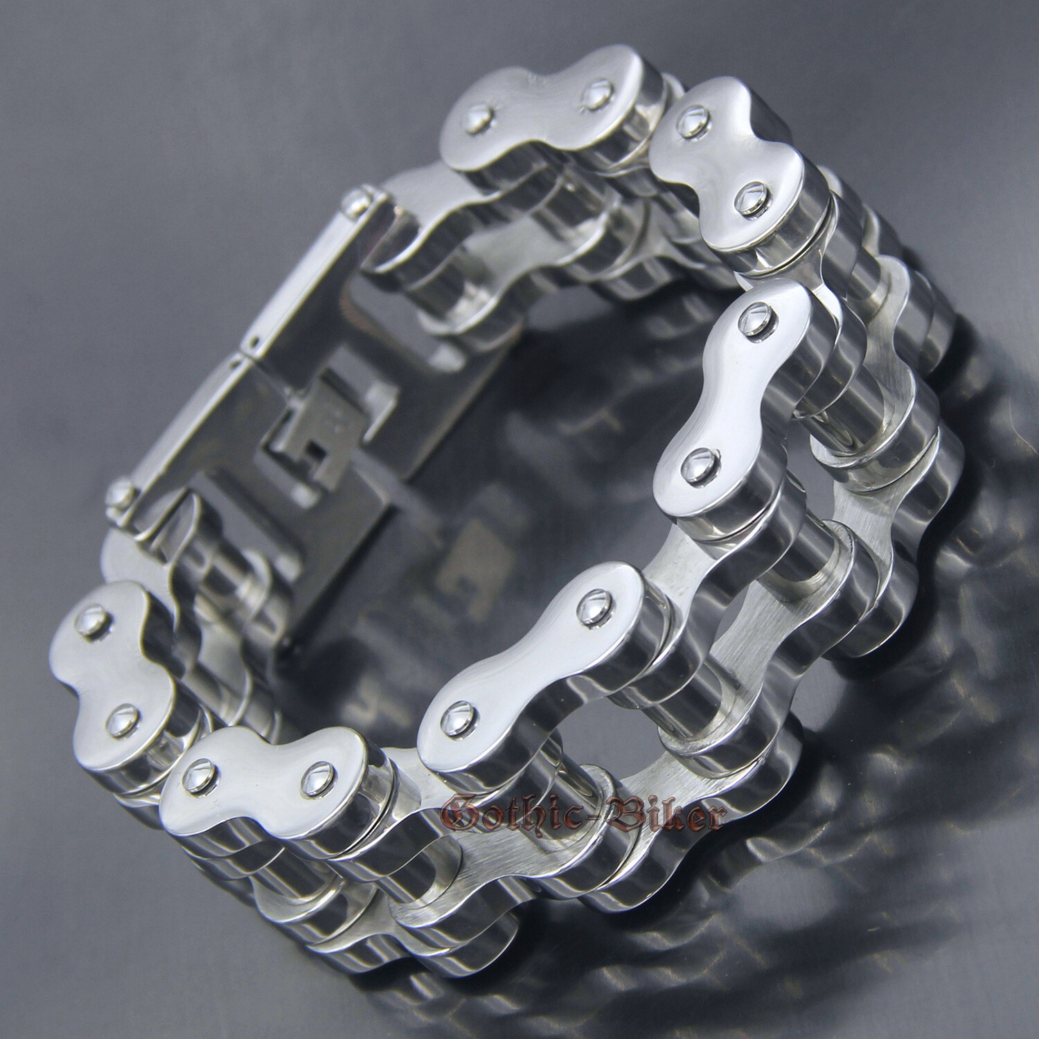 Heavy Chunky Motorcycle Bike Chain Mens Bracelet Stainless Steel Huge Biker 22mm