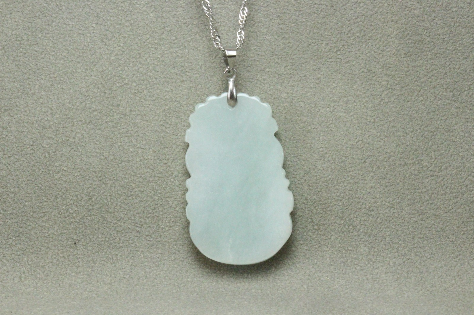 Natural White green A Jadeite jade Hand-Carved Monkey (Chinese Zodiac) Pendant