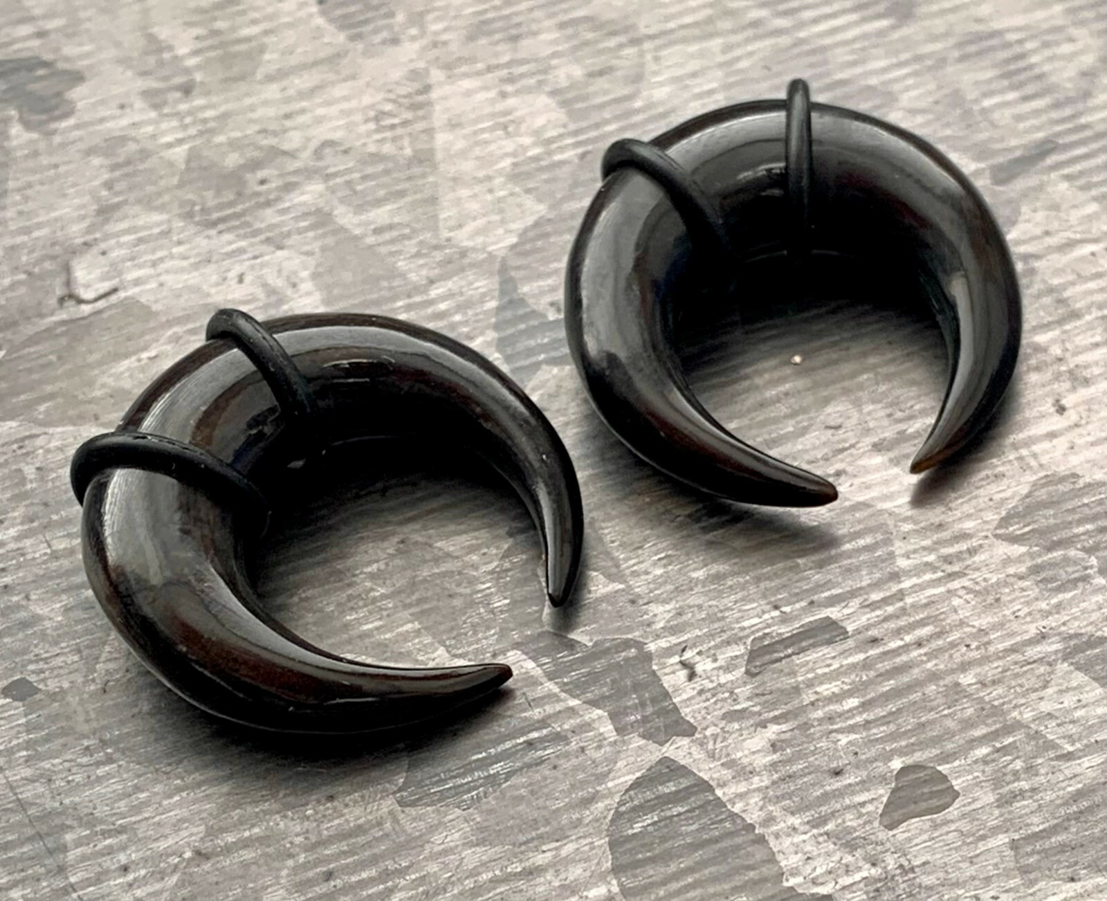 PAIR Farmed Buffalo Horn Tapers Plugs Expanders Organic Gauges Septum Pincer