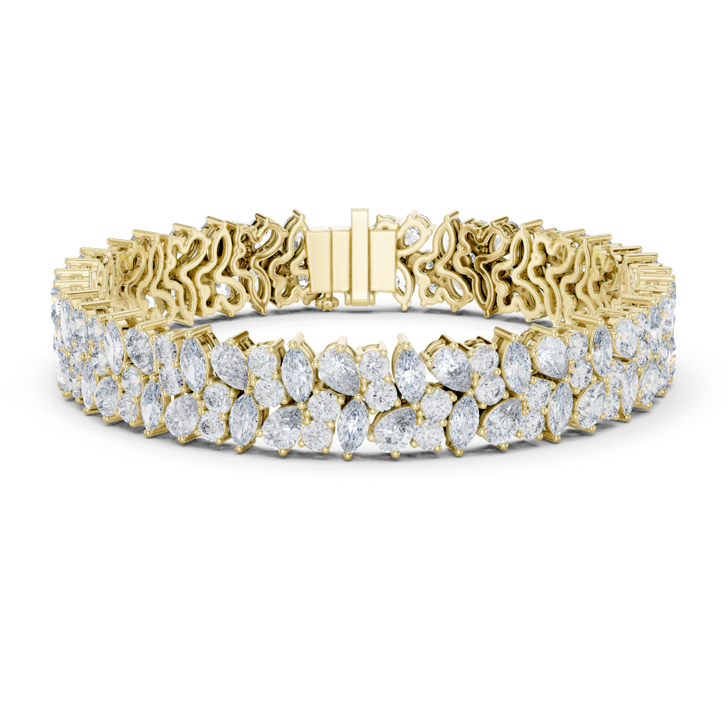 Womens Bracelet Gold CAD Files Bundle 15+ STL, 3DM (Rose, White, Yellow) LB-3