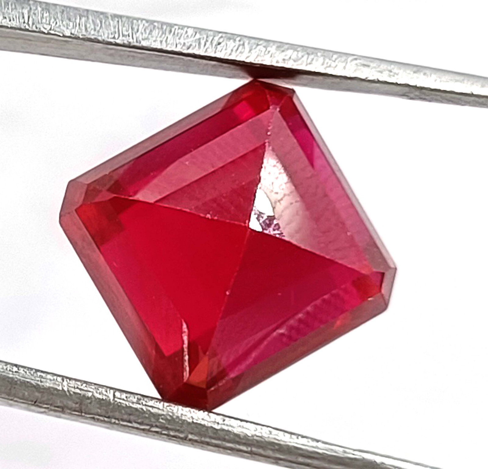 Gorgeous 15 Ct Natural Red Ruby EGL Certified Emerald Cut Loose Gemstone MND