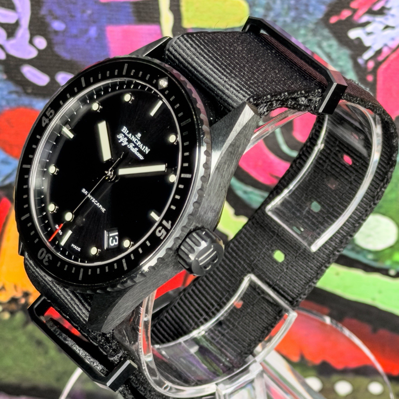 Blancpain 5000‑0130‑NABA 5000 Bathyscaphe Ceramic Black Sunburst Liquid Metal