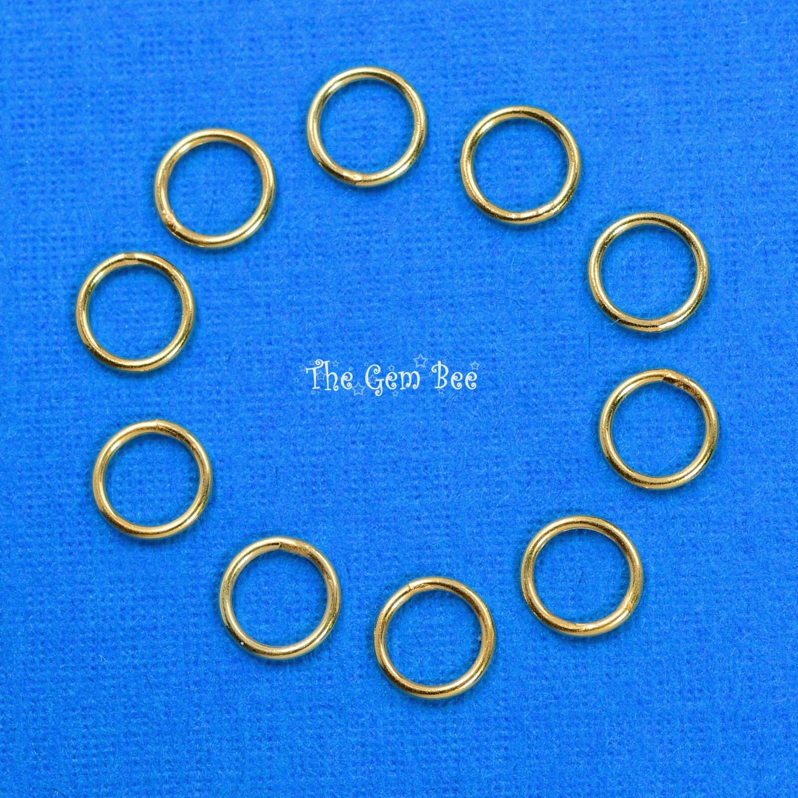 5MM 23 Gauge 14K Solid Yellow Gold Round CLOSED Jump Ring Finding