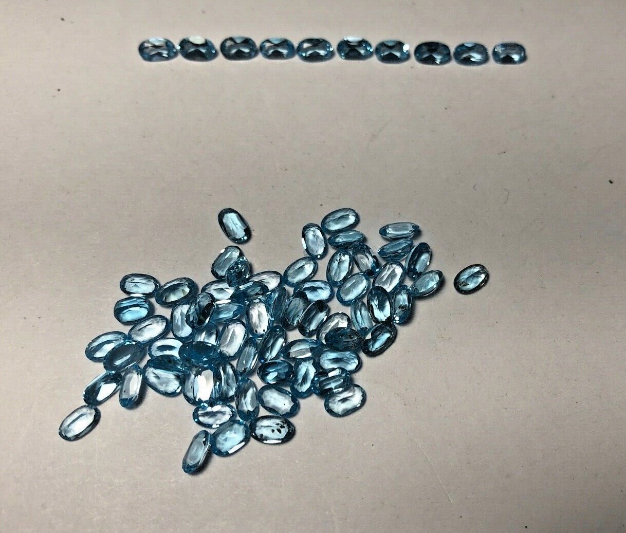 Wholesale Price 10 PCS Oval Faceted Cut Natural Blue Topaz 5/3 MM AMAZING PRICE!