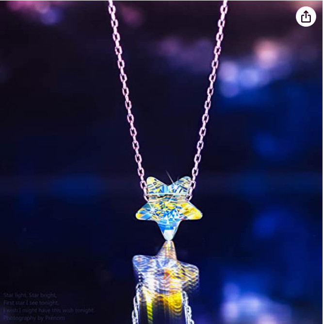 QIANSE Necklaces for Women, 925 Sterling Silver Crystal from Austria Necklaces,