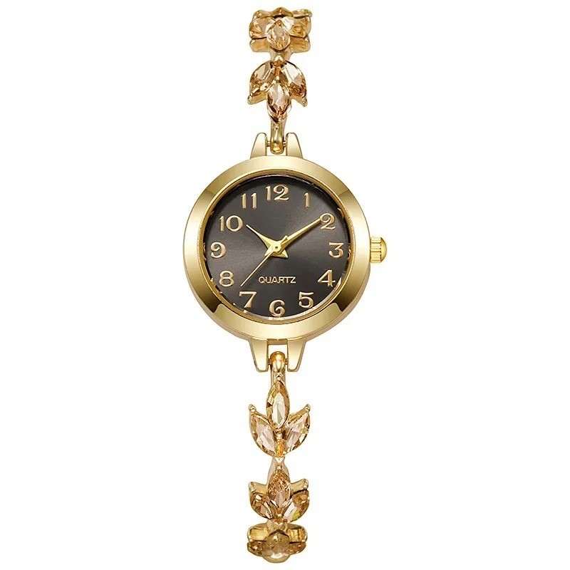 Luxury Women Quartz Watch Rhinestone Bracelet Elegant Ladies Gift (no Box)