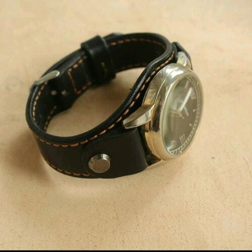 Handmade18 19 20 22 23 24 mm WATCH STRAP Watch BAND black watch band /1 keychain