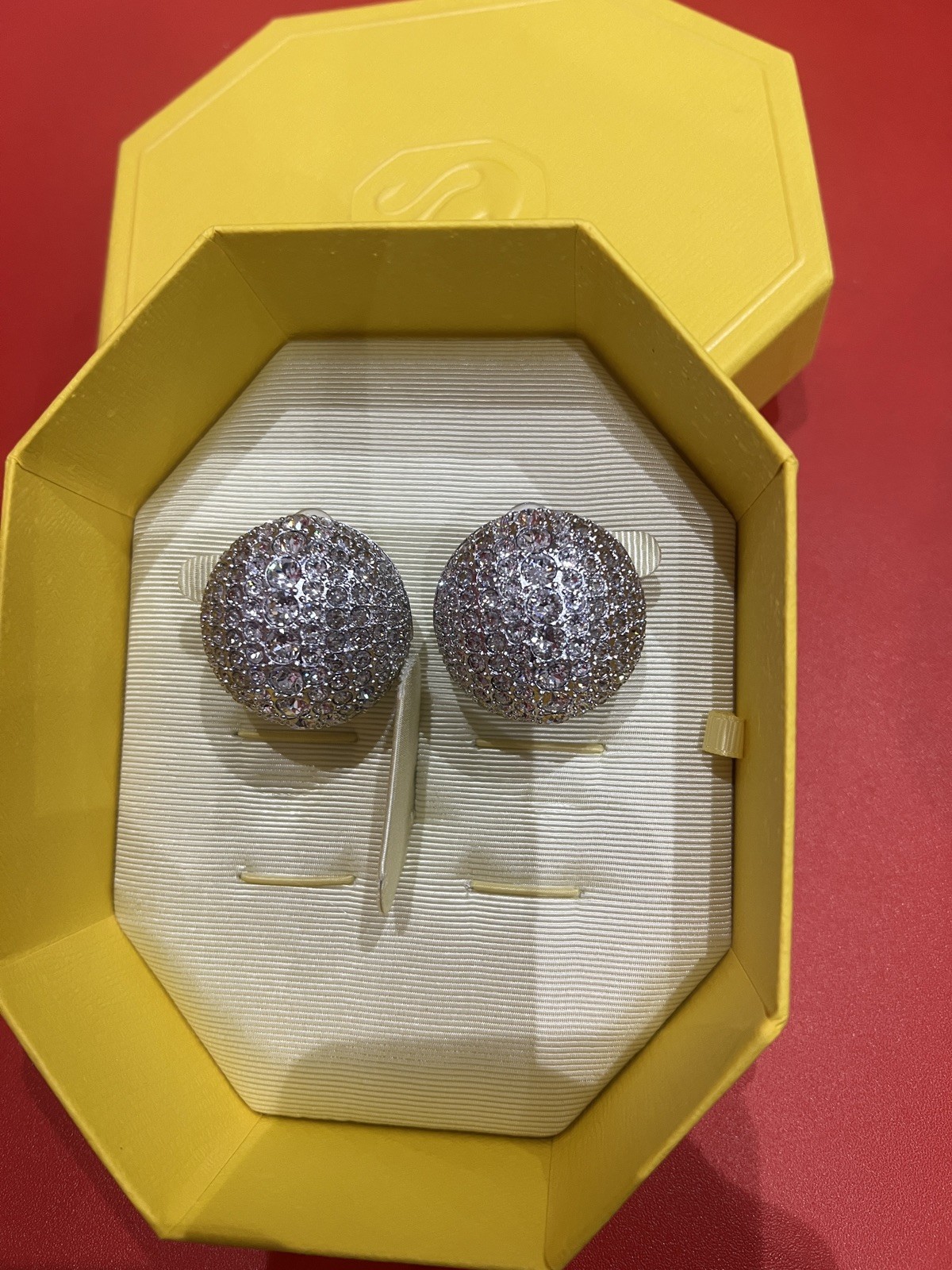Swarovski Sublima clip earrings White Rhodium plated 5699563 New RRP £380+ bag❤️