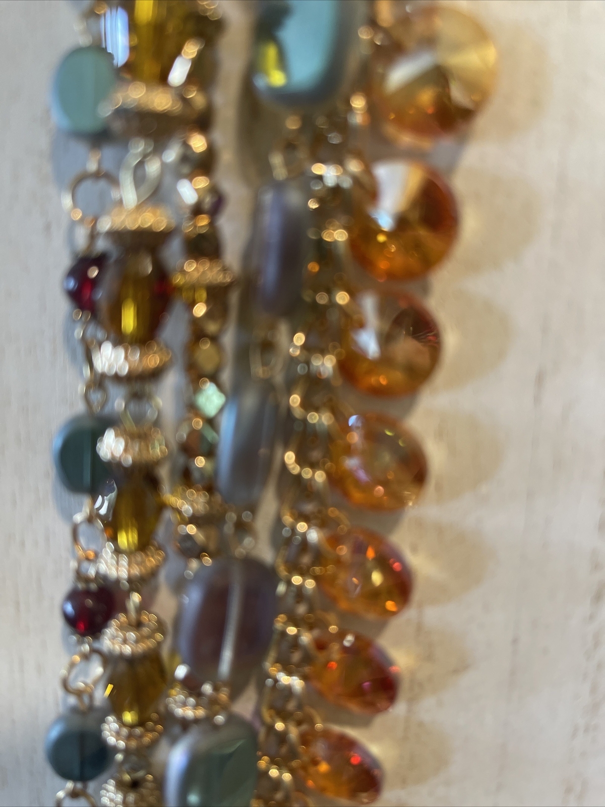 Passiana 5 Layer Necklace In Multi Color Stone Beads New Without Tag