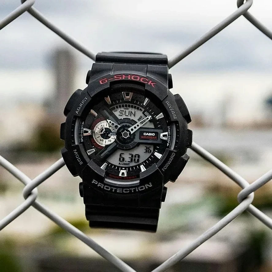Casio G-Shock GA-110-1ADR Men’s Analog-Digital Black Watch