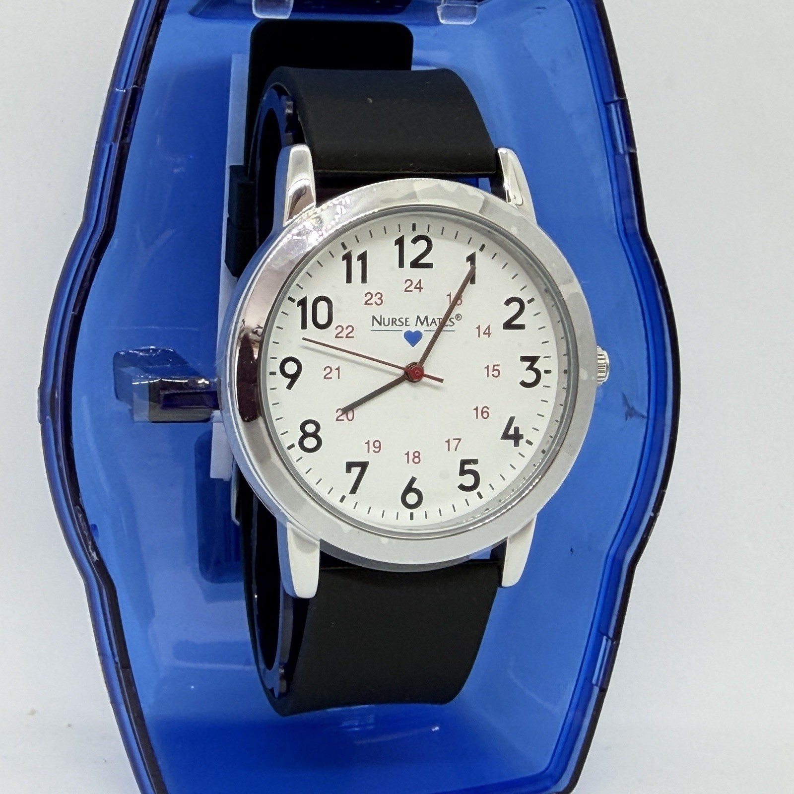 Nurse Mates Oversized Unisex nurse watch water-resistant Silicone strap – Black