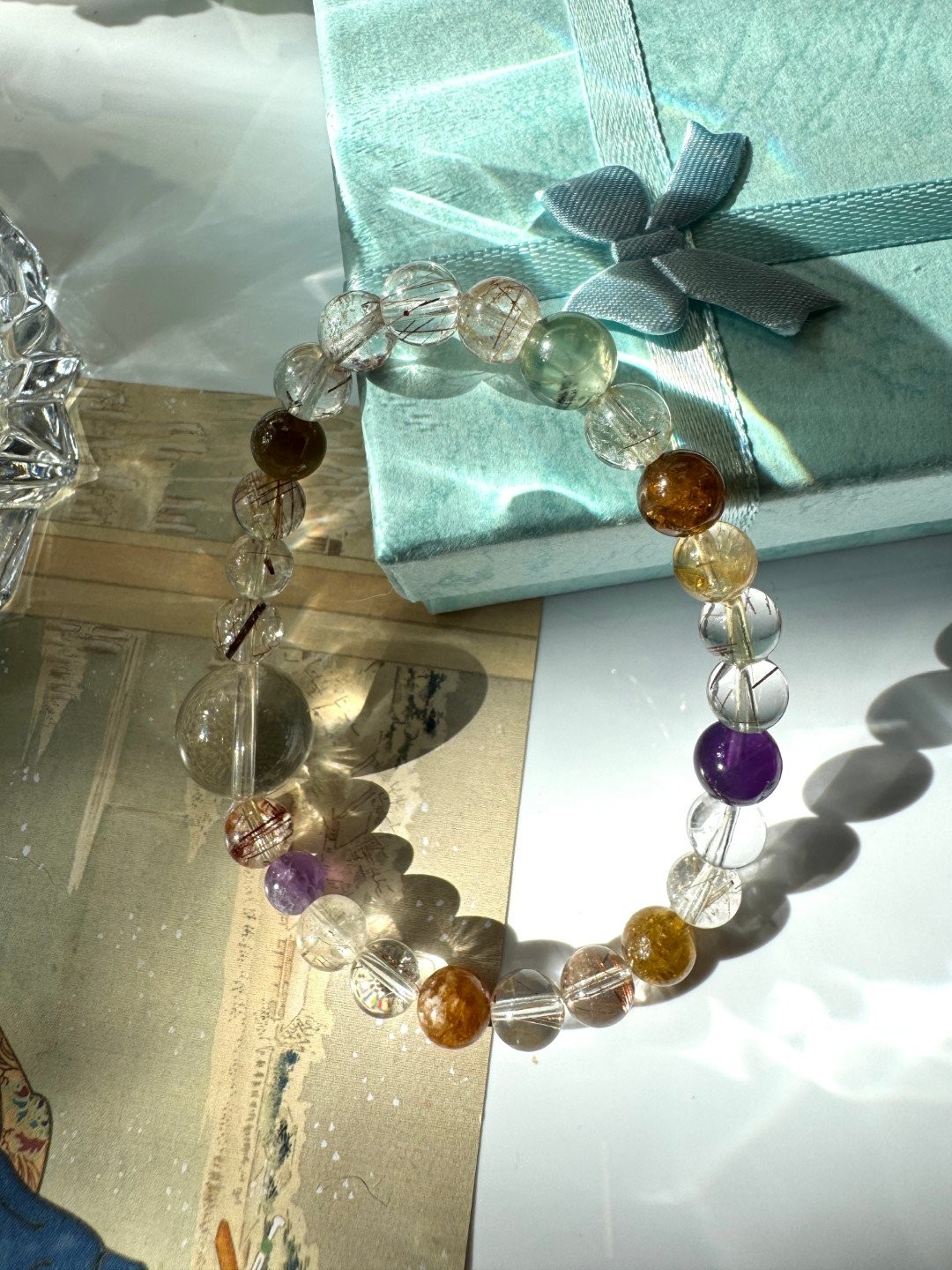 MultiGemstone Quartz Crystal Vibrant Energy and Harmony