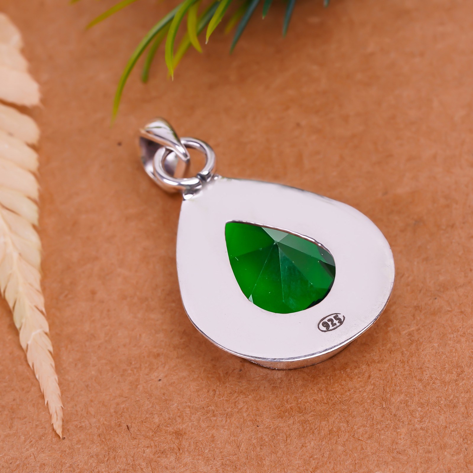 Chrome Diopside 925 Sterling Silver Pendant, Christmas Gift, Gift For Her P14969