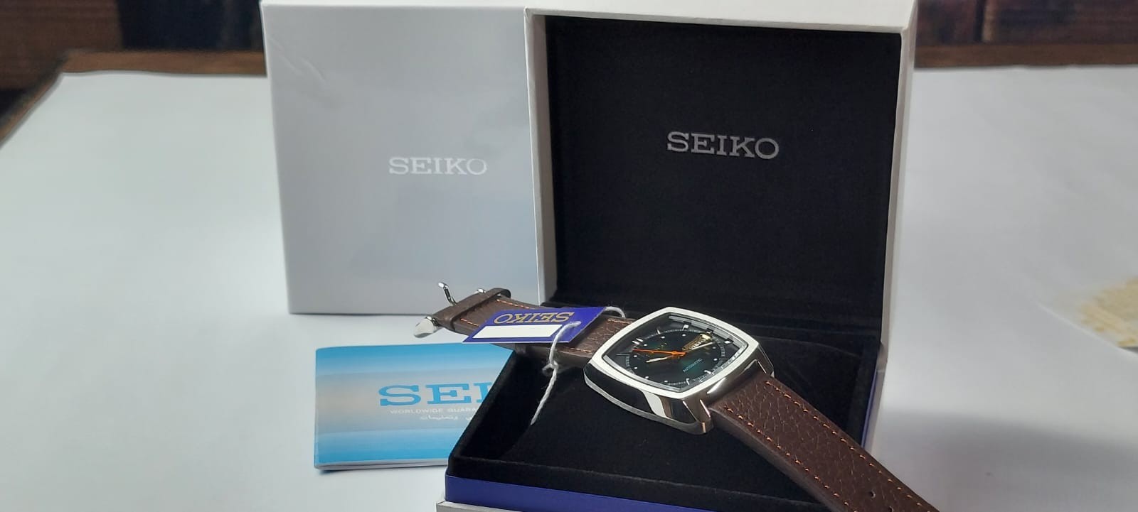 Seiko Recraft SNKP25 Automatic Men’s Watch – 7s26 – Green Sunbrust Dial
