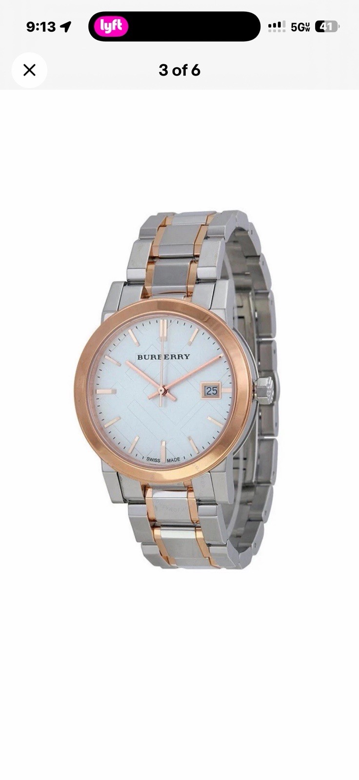 Burberry The City Silver Dial Two Tone Steel Quartz Ladies watch BU9105