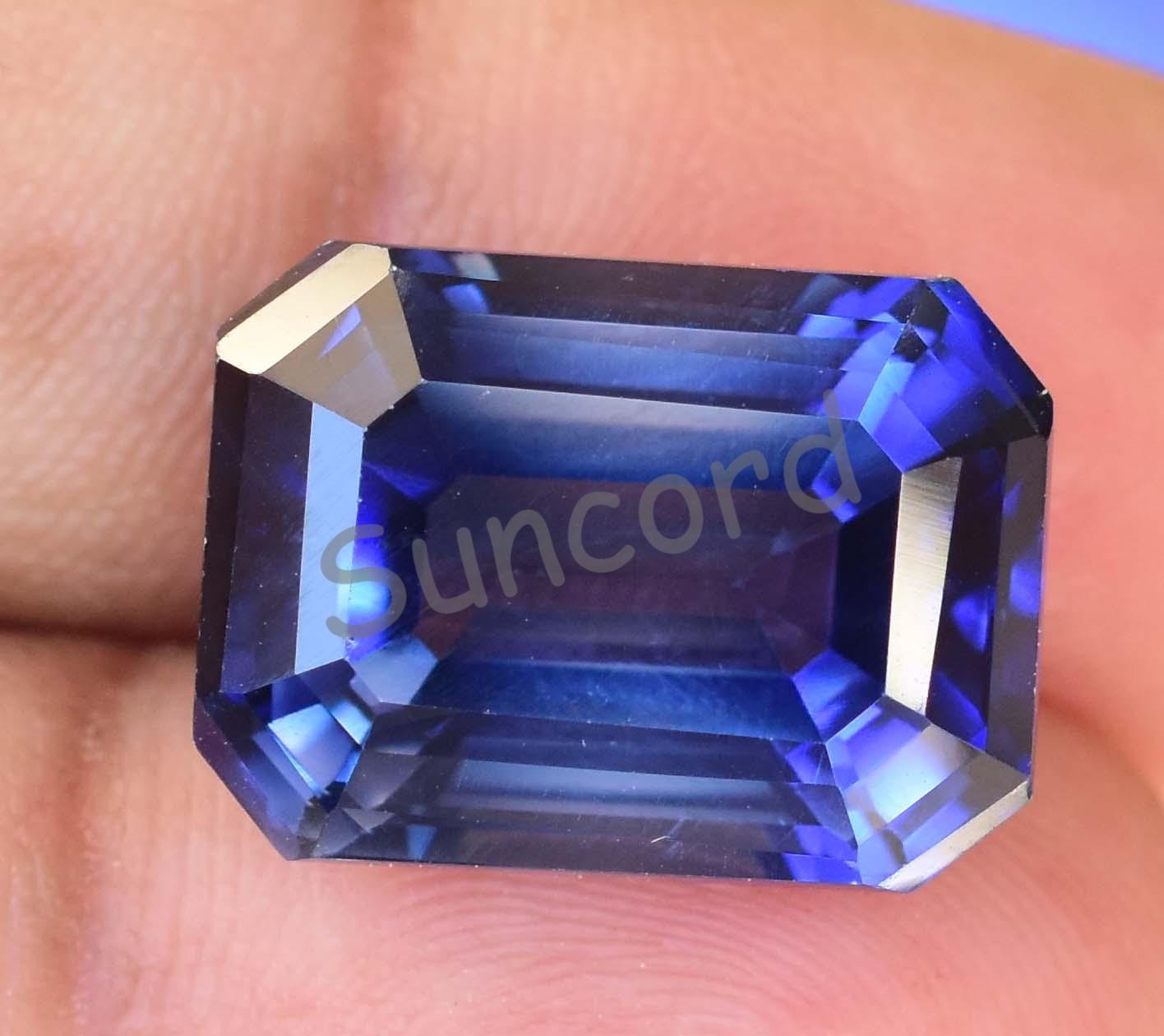21.25 Ct Natural Ceylon Blue Sapphire Emerald CERTIFIED Flawless Loose Gemstoe