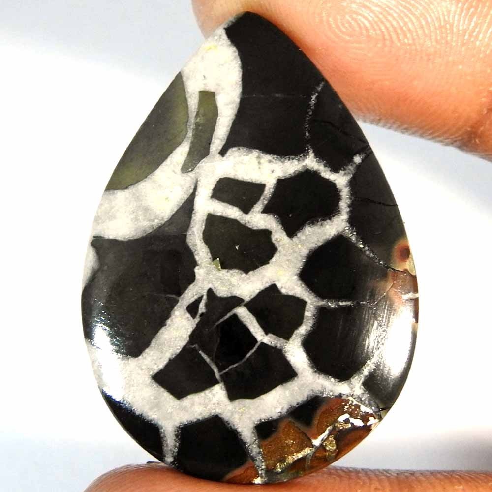 34.15Cts100%Naturel Totp Septarian Pear Cabochon Loose Gemstone