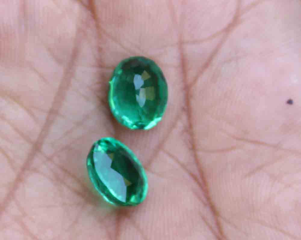 8*11 MM LAB GROWN BIRON 6.90 ct COLUMBIAN GREEN EMERALD OVAL CUT LOOSE GEMSTONE
