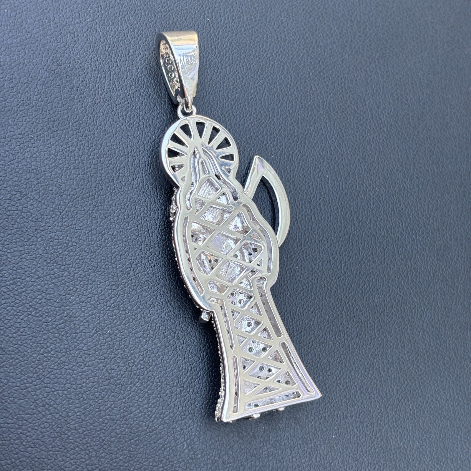 Moissanite Grim Reaper Pendant – Solid 925 Sterling Silver Or 14k Gold Vermeil