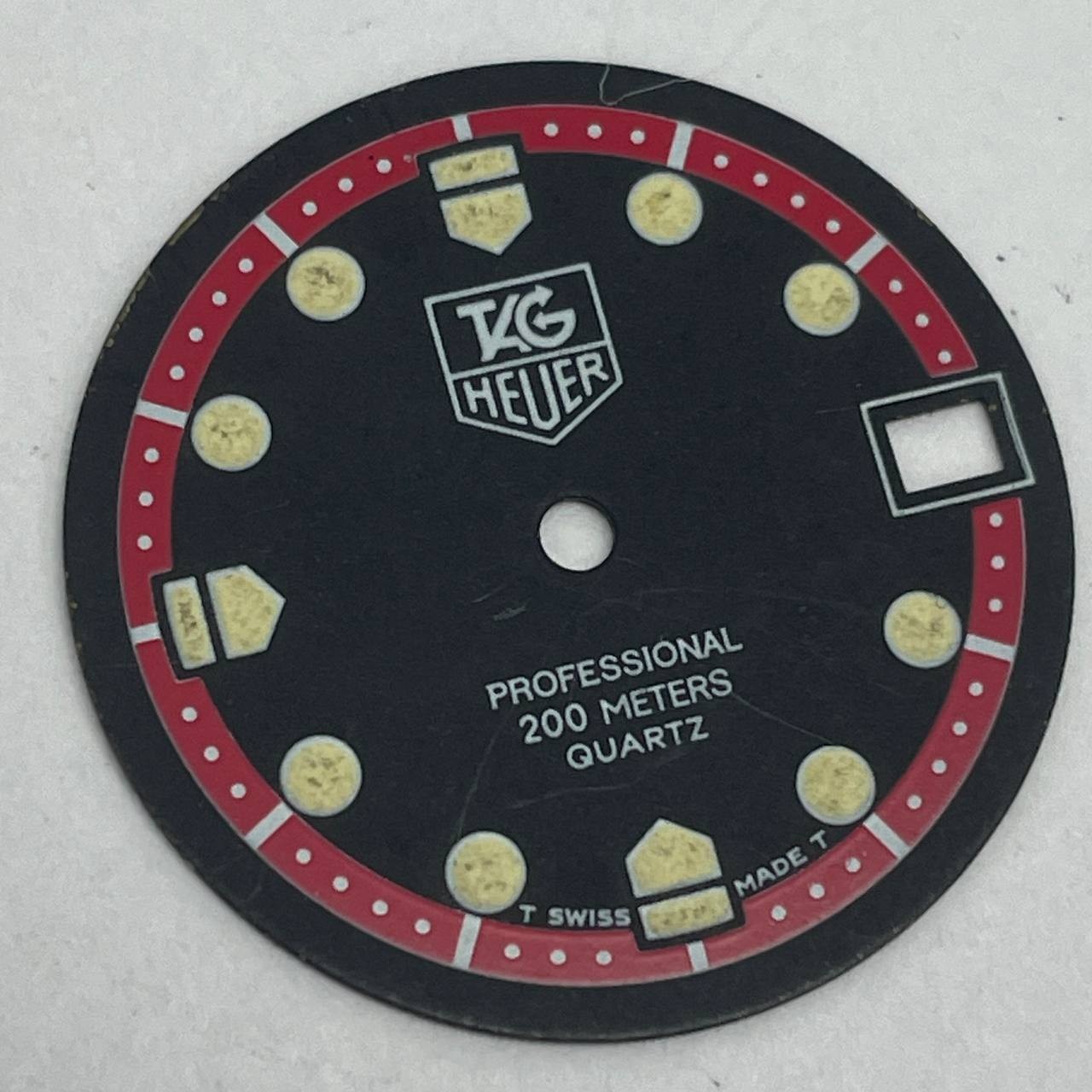TAG HEUER PROFESSIONAL DIAL FOR QUARTZ WATCHES 23.4MM NON NUMERIC HOUR MARKS