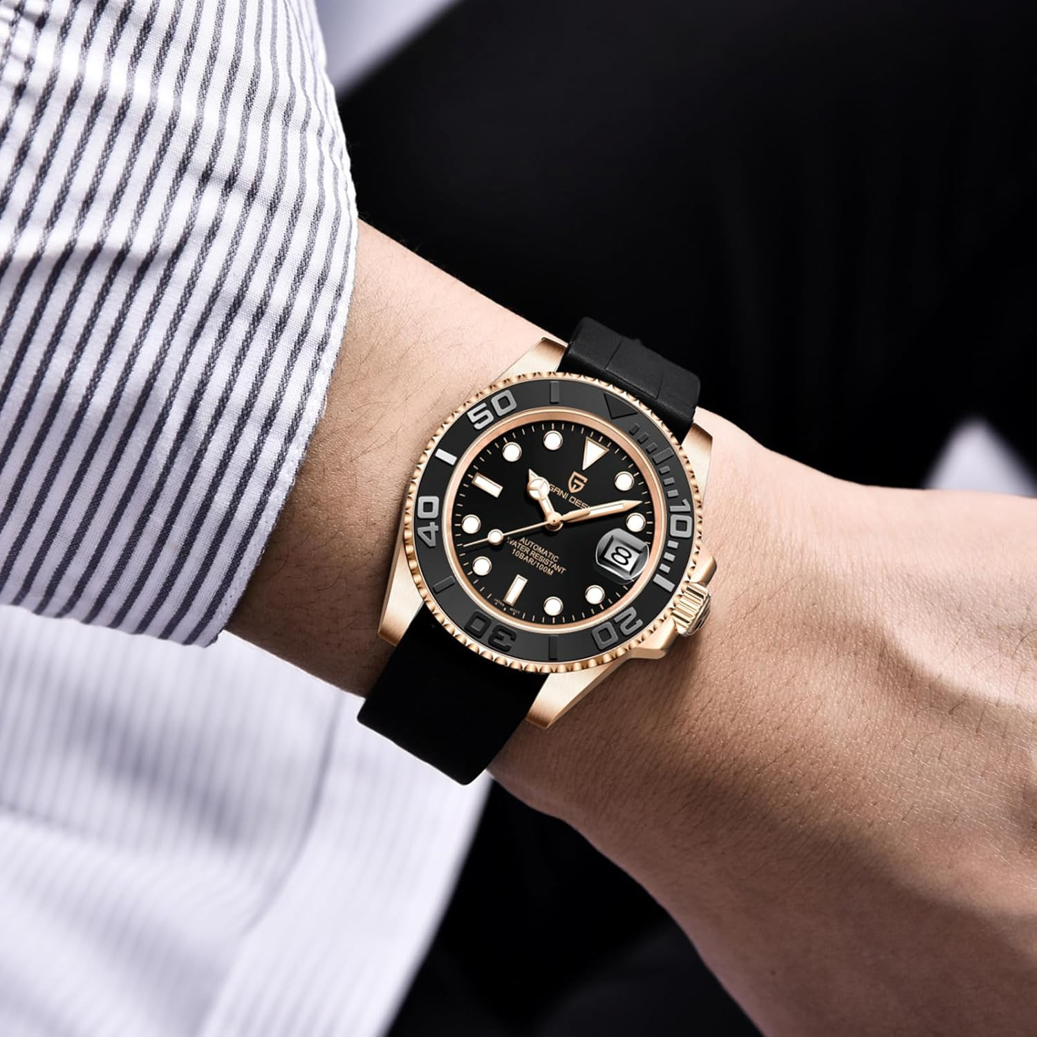 1651 Men’s NH35 Automatic Watch – Stainless Steel, 100M Water Resistant, Luminou