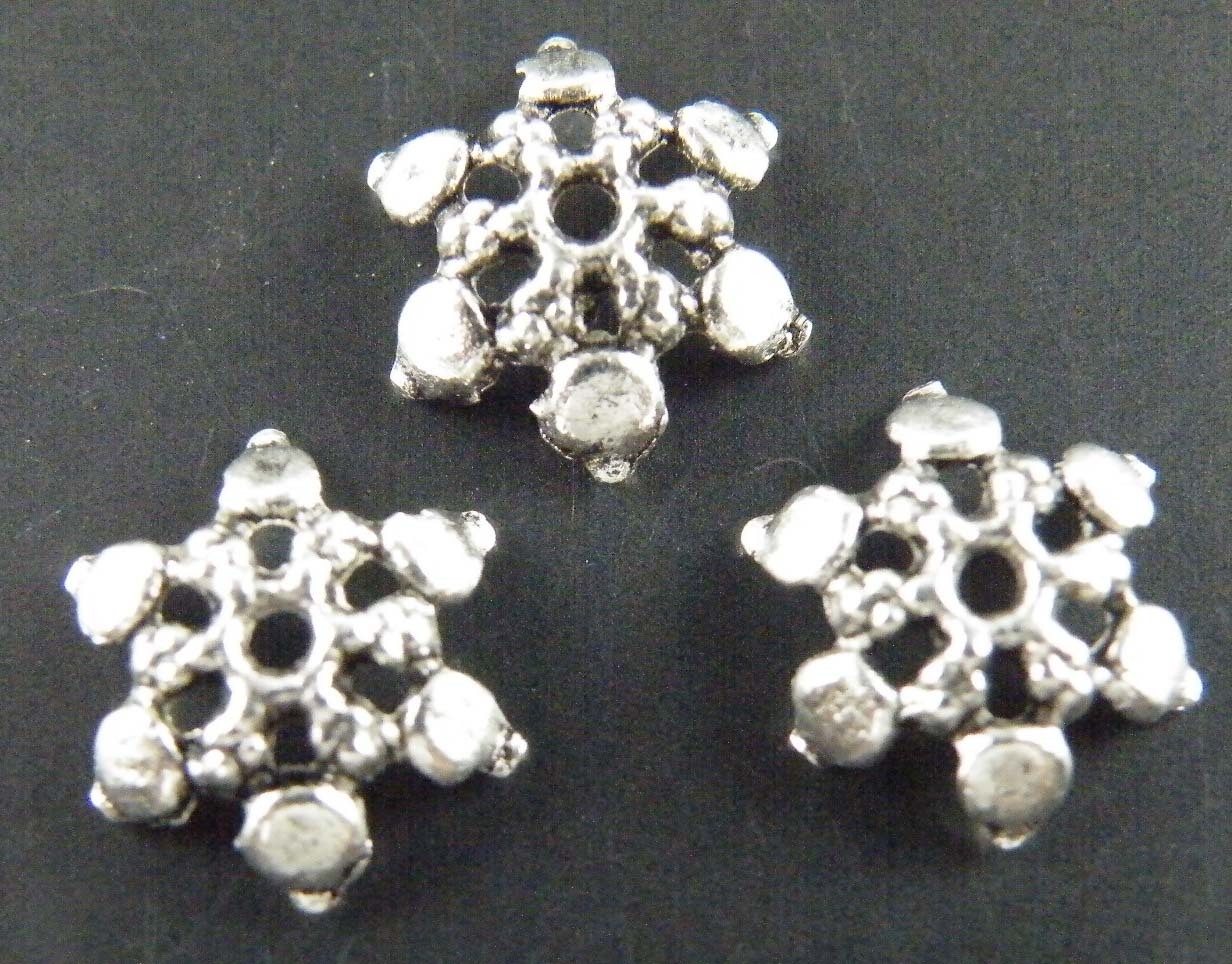 200pcs Tibetan Silver Sharp-angled Bead Caps 12x3mm 271