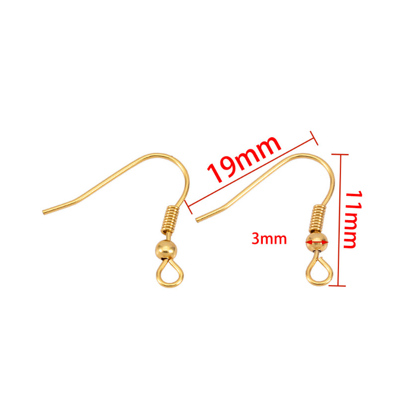 10Pairs 316 Stainless Steel Earring Hooks Finding Ear Wire Jewelry Making PS1