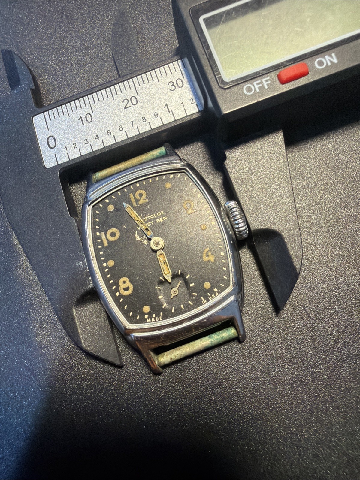 AZ82 Vintage Deco Westclox Wrist Ben Watch Parts Repair Restore No Crystal As Is