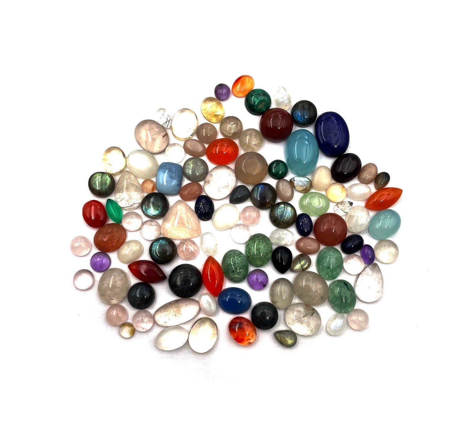 Natural Mix Gemstone Mix Shape Cabochon Loose Gemstone Lot 100 CT